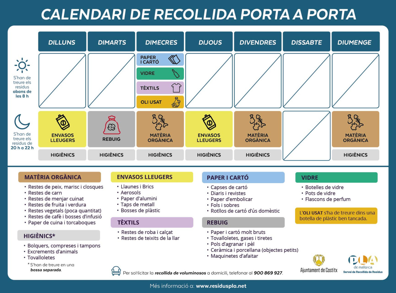 calendari recollida costitx