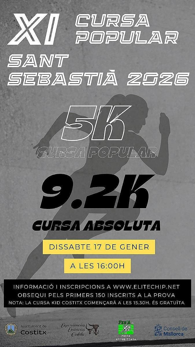 XI Cursa Popular Sant Sebastià de Costitx 2026