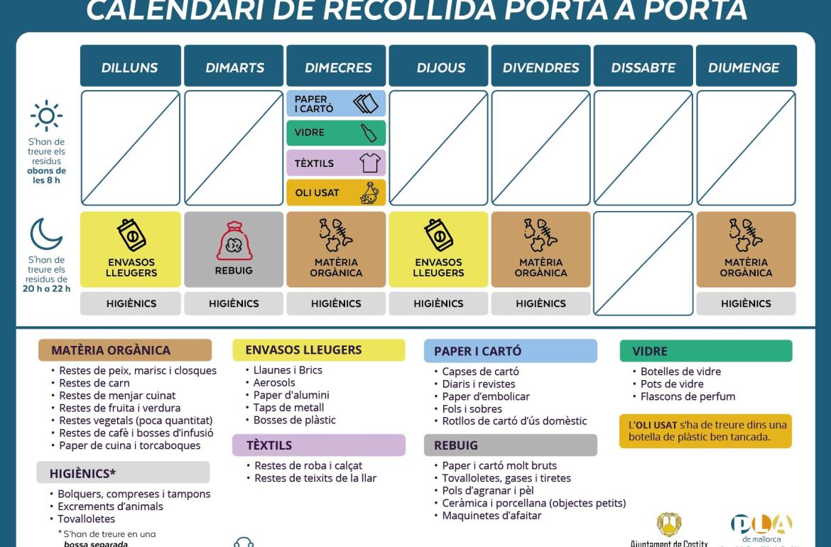 calendari recollida costitx