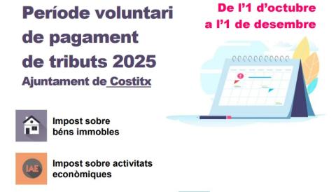 Període voluntari de pagament de tributs 2025